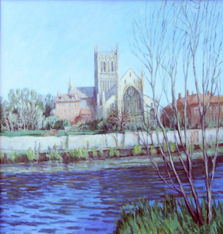 Worcester Cathedral 2021 oil 60 x62