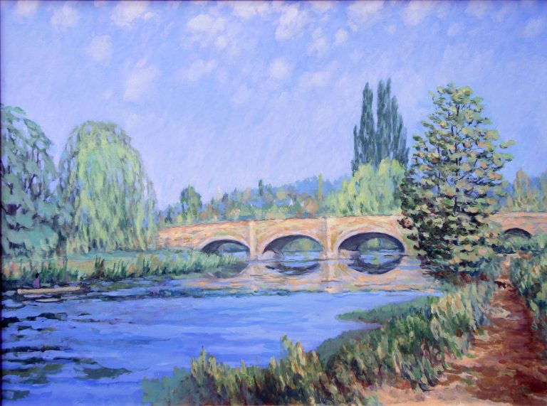 Thrapston, Bridge over the River Nene, early Autumn