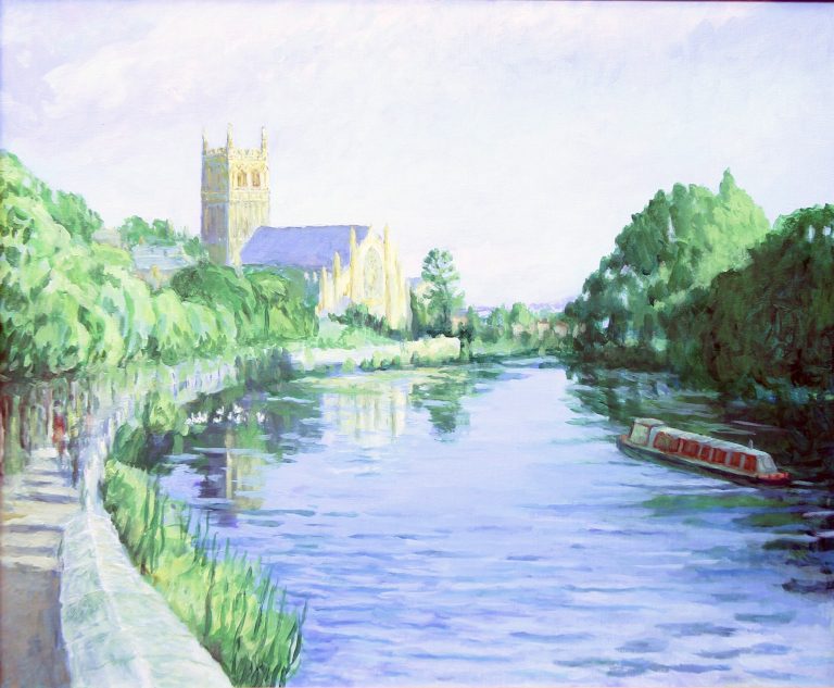 Worcester Cathedral from the bridge