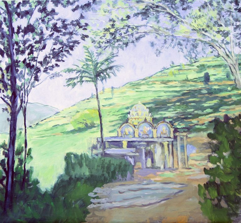 A Hindu temple in a tea estate