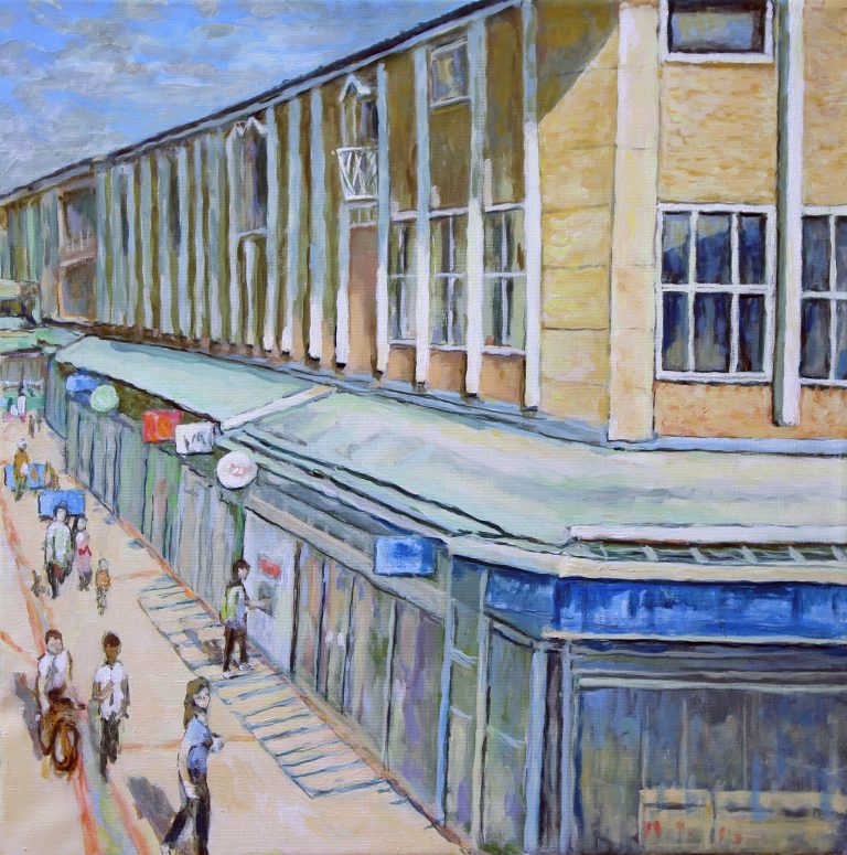 Corby Town from the studio 2023 Oil on canvas 53 x 50 cm