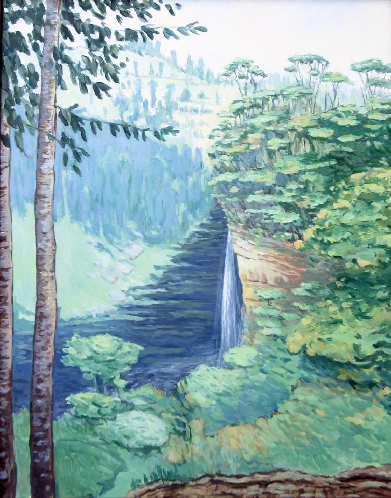 Laxshapana waterfall, early morning light