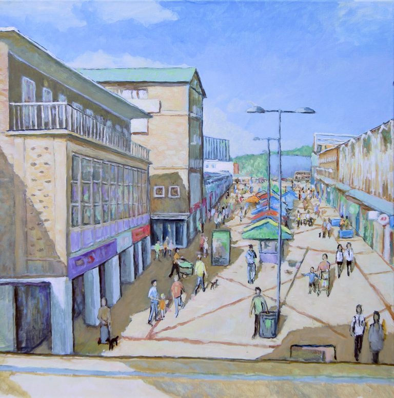 Corby Town Centre morning light