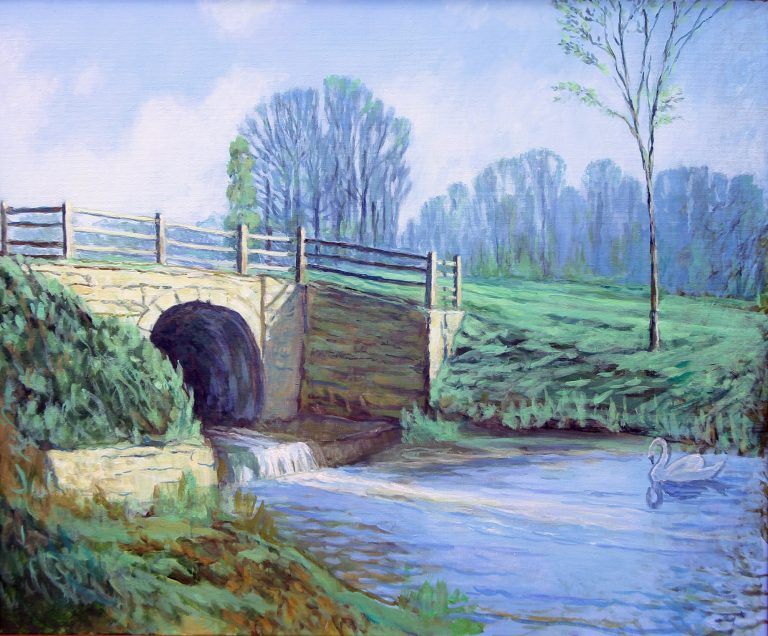 The bridge at Boughton Grounds, late Winter