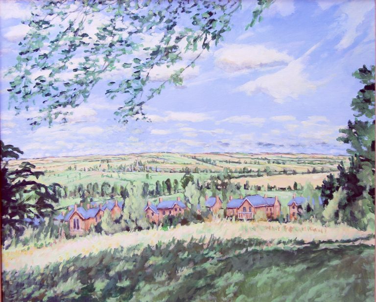 A view of Welland valley from Rockingham 2023 oil 78 x 62 cm